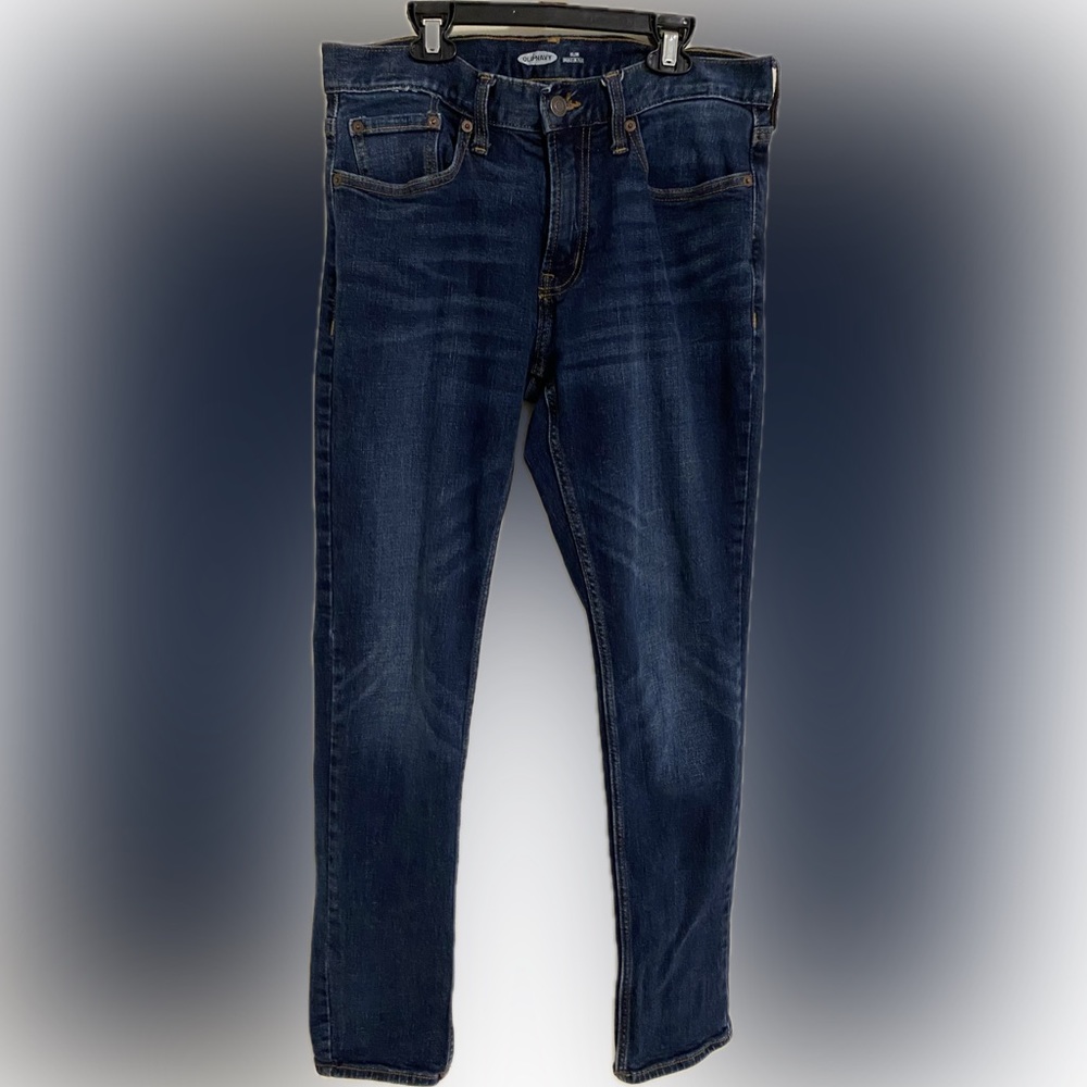 Old Navy Dark Blue Navy Slim Jeans (31x32)